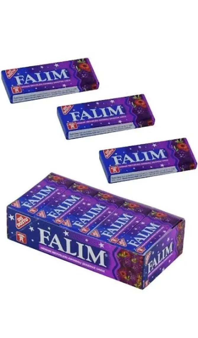 Falım Şekersiz Sakız Orman Meyveleri Aromalı 5 li 7gr x 20 Li
