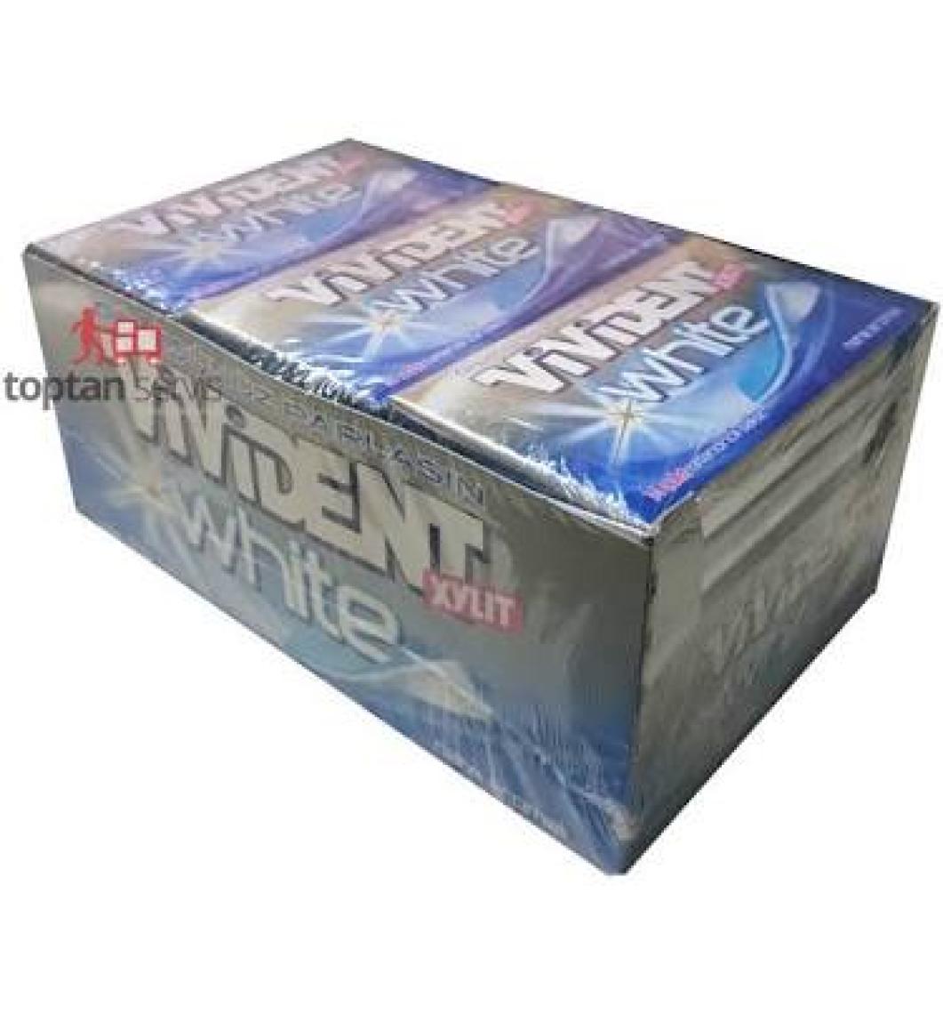Vivident Cüzdan White Nane Aromalı Mavi 18 Adet