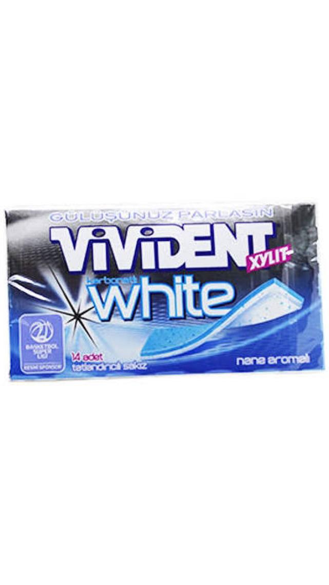 Vivident Cüzdan White Nane Aromalı Mavi 18 Adet
