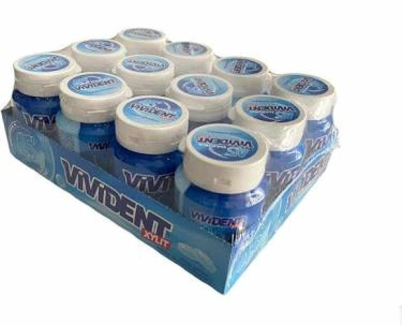 Vivident Xylit 45 Dakika Nane Aromalı Şekersiz Şişeli Sakız 12 Adetli  67 G.
