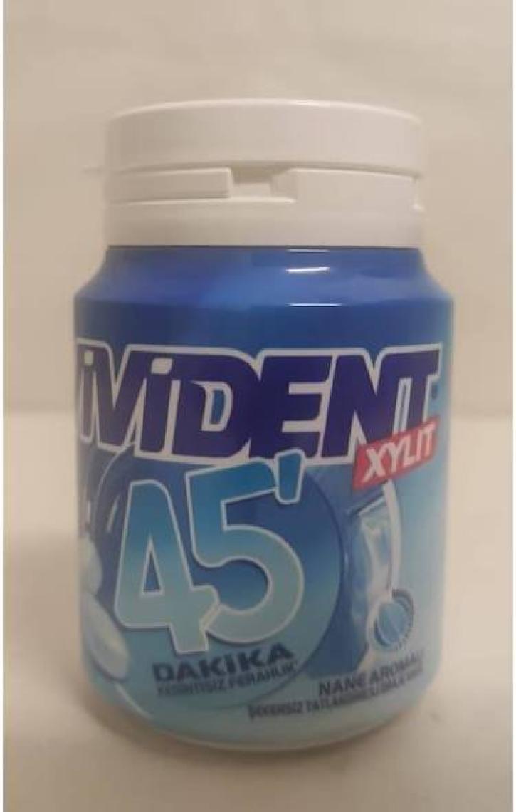 Vivident Xylit 45 Dakika Nane Aromalı Şekersiz Şişeli Sakız 12 Adetli  67 G.