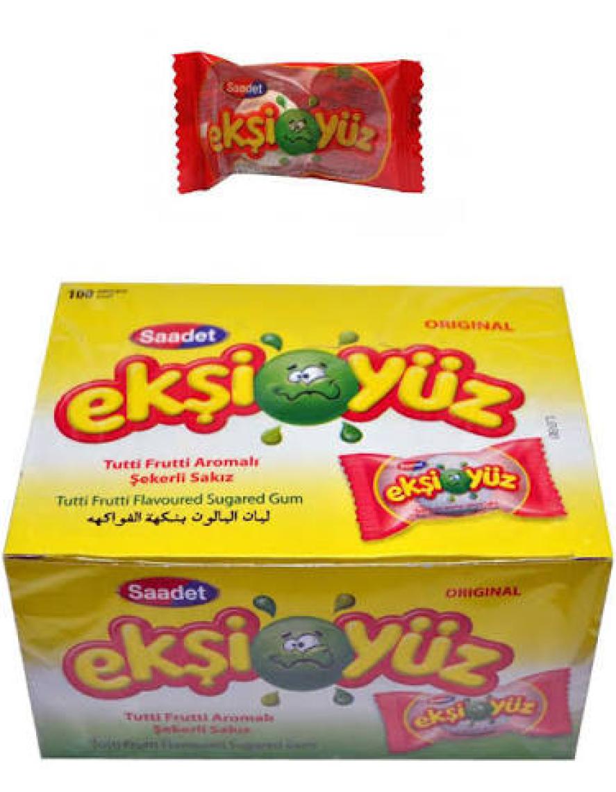 Saadet Ekşiyüz Sakız 100 Adet Tutti Frutti Aromalı