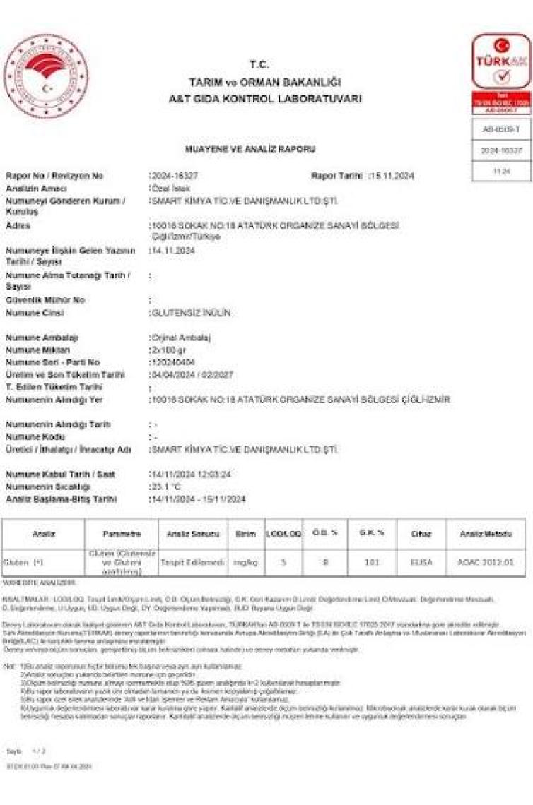 Tito İnülin Gıda Tipi - 1 kg