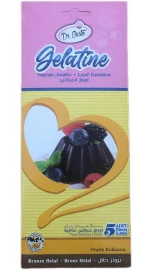 Dr. Gusto  Yaprak Jelatin 100 gr - 20 Yaprak