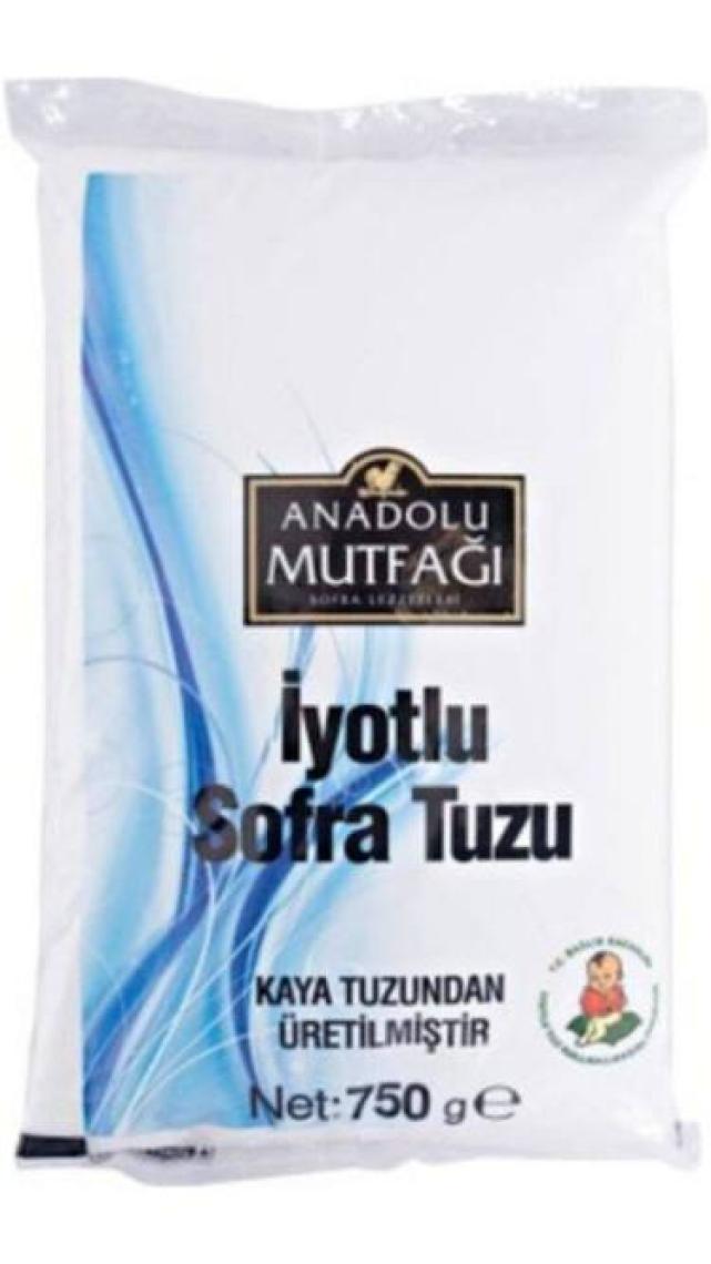 Anadolu Mutfağı İyotlu Sofra Tuz 750 gr