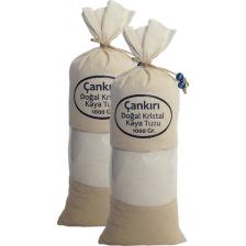 Zencefil Organik Çankırı Kristal Kaya Tuzu  Ince Çekilmiş Beyaz Bez Torbada 2 kg 2'li
