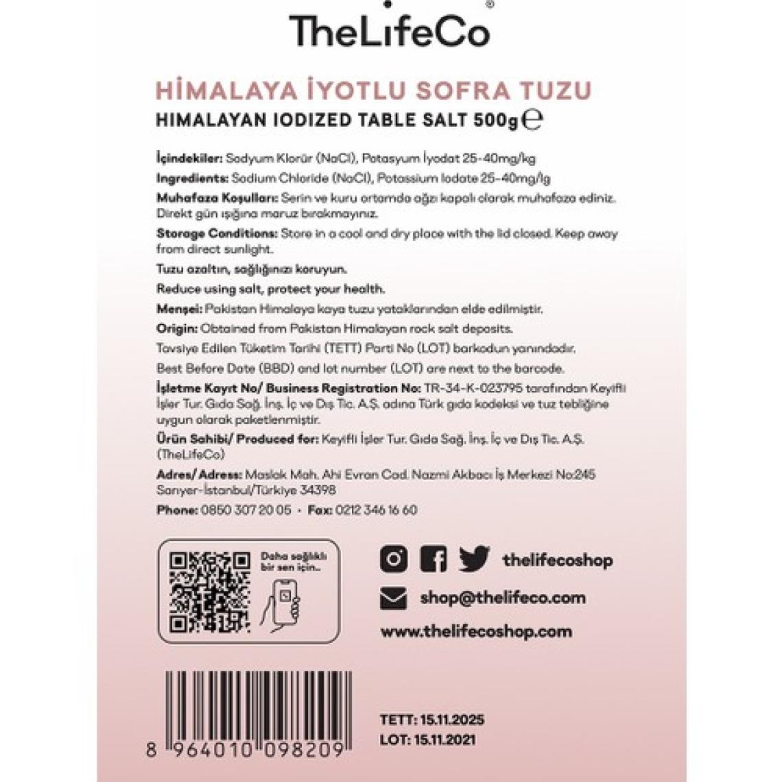 TheLifeCo Himalaya Kristal Tuzu 500 gr