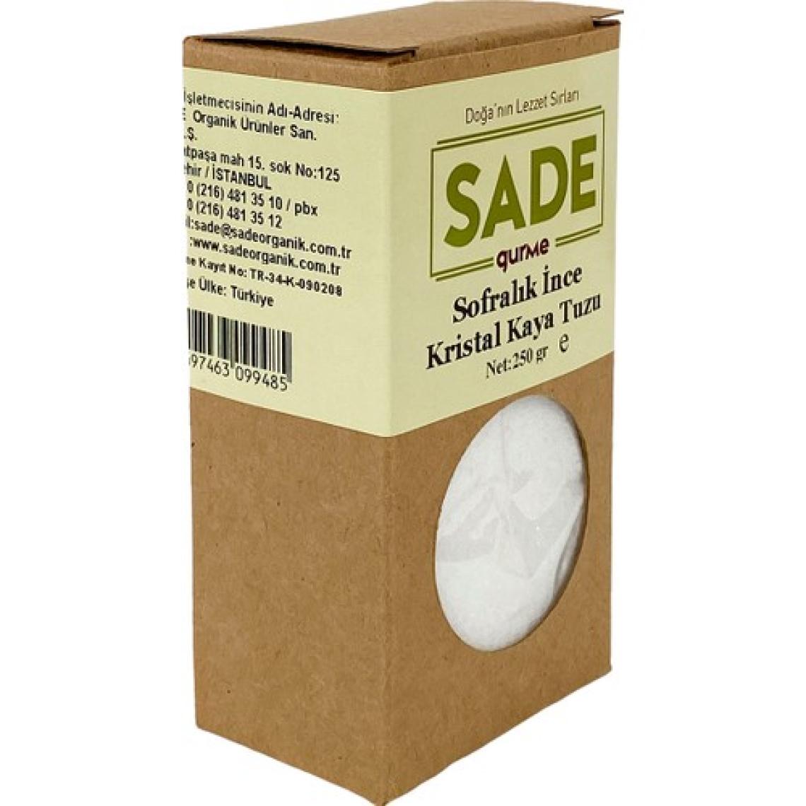 Sade Gurme Sofralık Ince Kristal Kaya Tuzu 250GR.