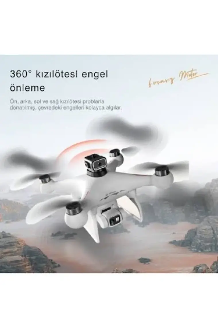 Piha S116 Max Drone Fırçasız Motor 2 Batarya ile 30 Dakika Uçuş 1080P Hd Çift Kamera Engelden Kaçınma Modu