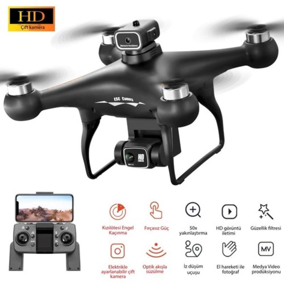 Piha S116 Max Drone Fırçasız Motor 2 Batarya ile 30 Dakika Uçuş 1080P Hd Çift Kamera Engelden Kaçınma Modu