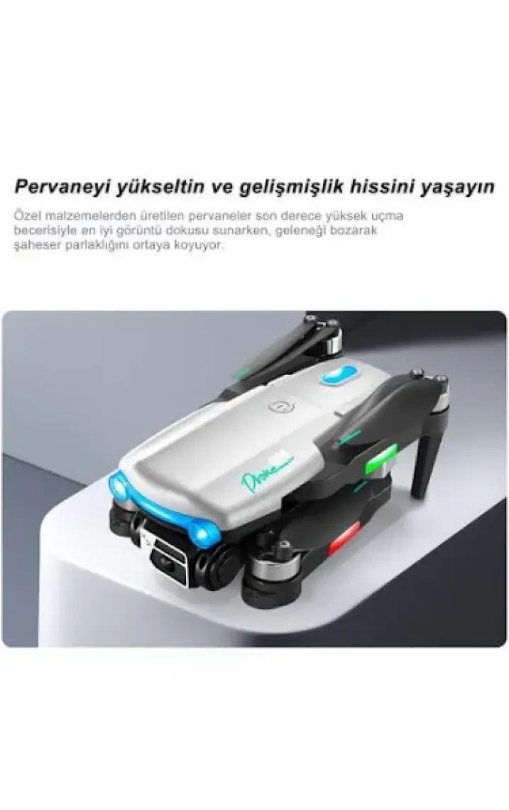 Piha S98 Drone Fırçasız Motor 2 Batarya ile 30 Dakika Uçuş Süresi Wifi 1080P Hd Çift Kameralı Işıklı Taşıma Çantalı