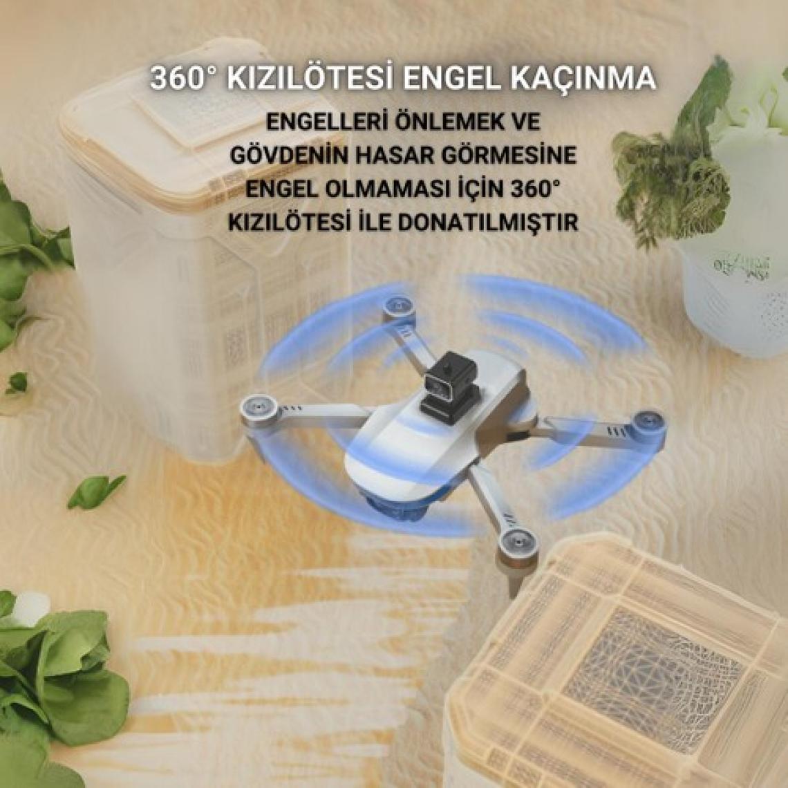 Piha B6 MiniDrone 2Batarya ile 30Dakika Uçuş Beni Takip Et Gps 1080p Hd Çift Kamera Engelden Kaçınma