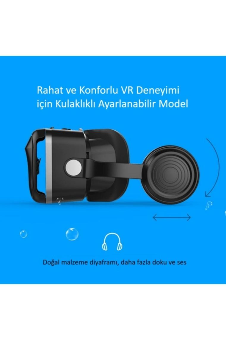 Sanal Gerçeklik Gözlüğü Kulaklıklı 3d Vr Filmler Video Oyunları Tüm Telefonlara Uyumlu