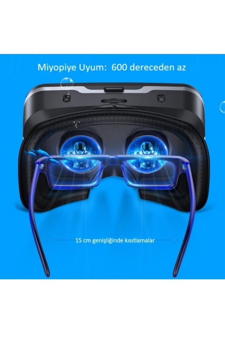 Sanal Gerçeklik Gözlüğü Kulaklıklı 3d Vr Filmler Video Oyunları Tüm Telefonlara Uyumlu