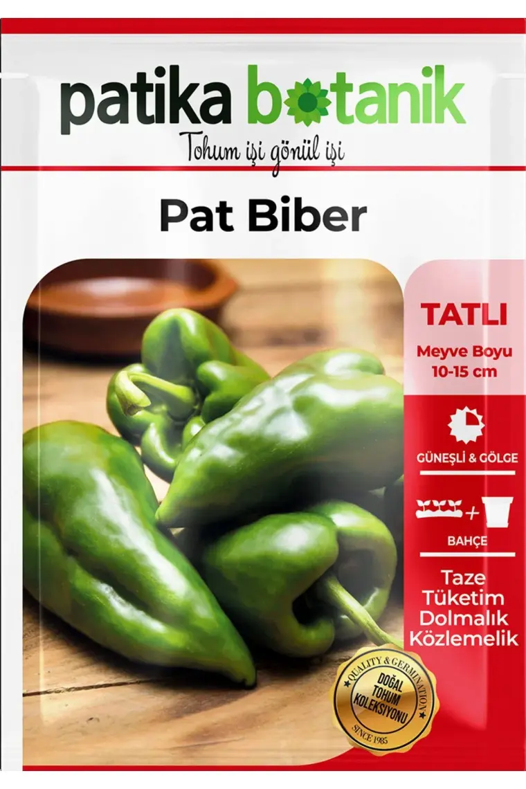 Patika Botanik 200 Adet Pat Biber Tohumu (Közlemelik)