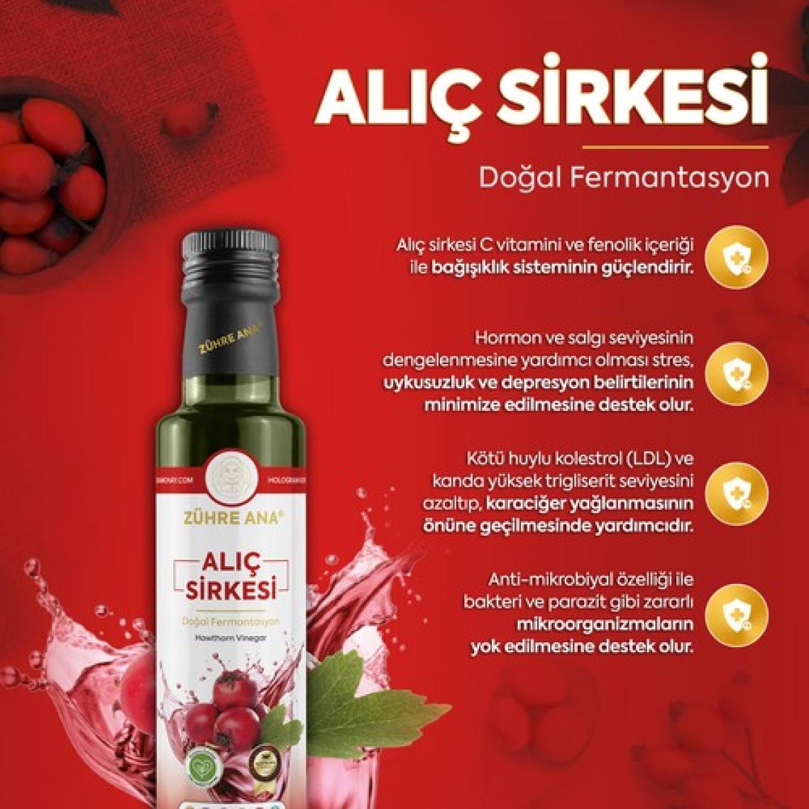 Zühre Ana Alıç Sirkesi Doğal Fermantasyon Hawthorn Vinegar 500 ml