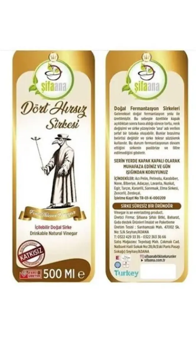 Şifa Ana Dört Hırsız Sirkesi 500 ml
