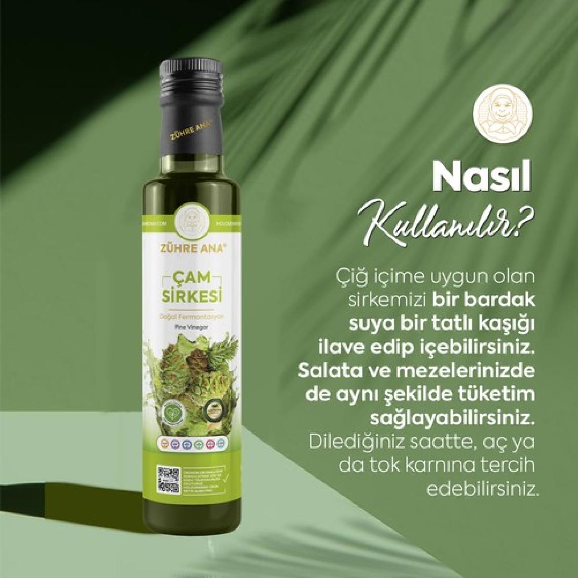Zühre Ana Çam Sirkesi Doğal Fermantasyon Pine Vinegar 500 ml