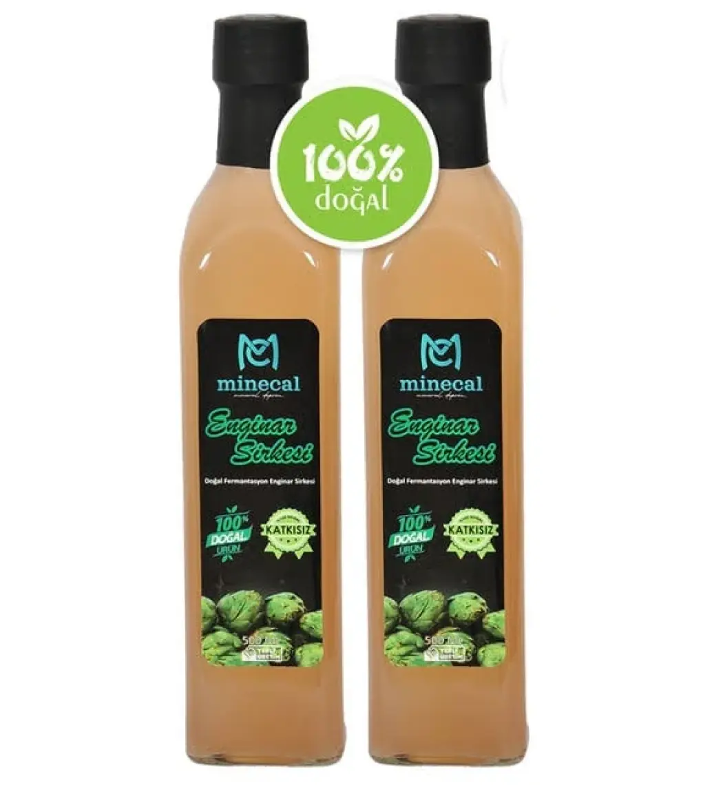Minecal %100 Ev Yapımı Katkısız Enginar Sirkesi 2X500ML