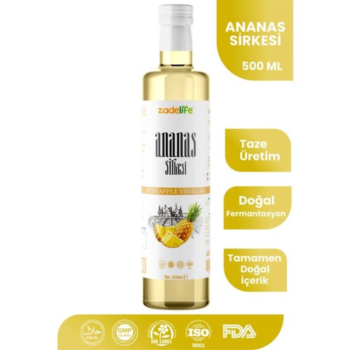 Zadelife Bromelain Deposu Ananas Sirkesi 500 ml