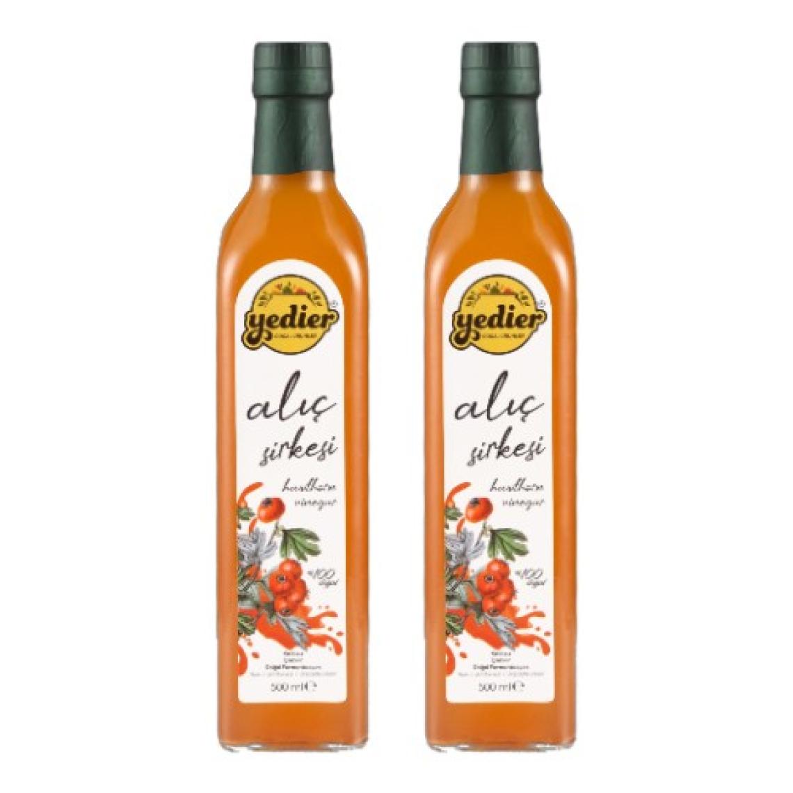 Yedier Doğal Fermantasyon Alıç Sirkesi 500 ml - 2'li Paket