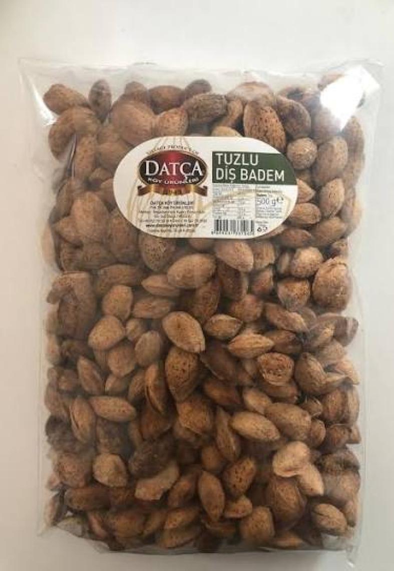 Datça Tuzlu Kavrulmuş Diş  Badem 500 gr