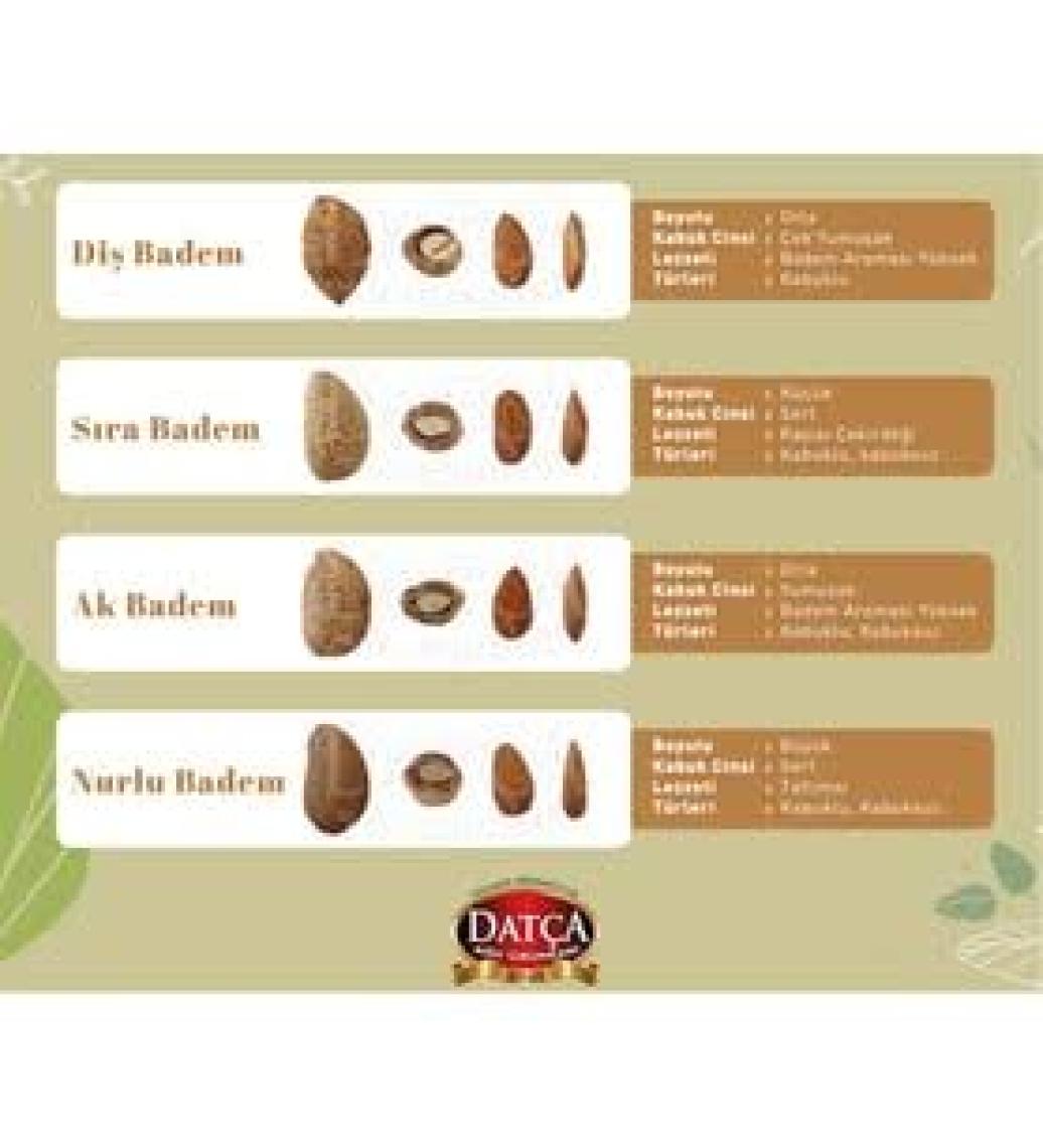 Datça Tuzlu Kavrulmuş Diş  Badem 500 gr