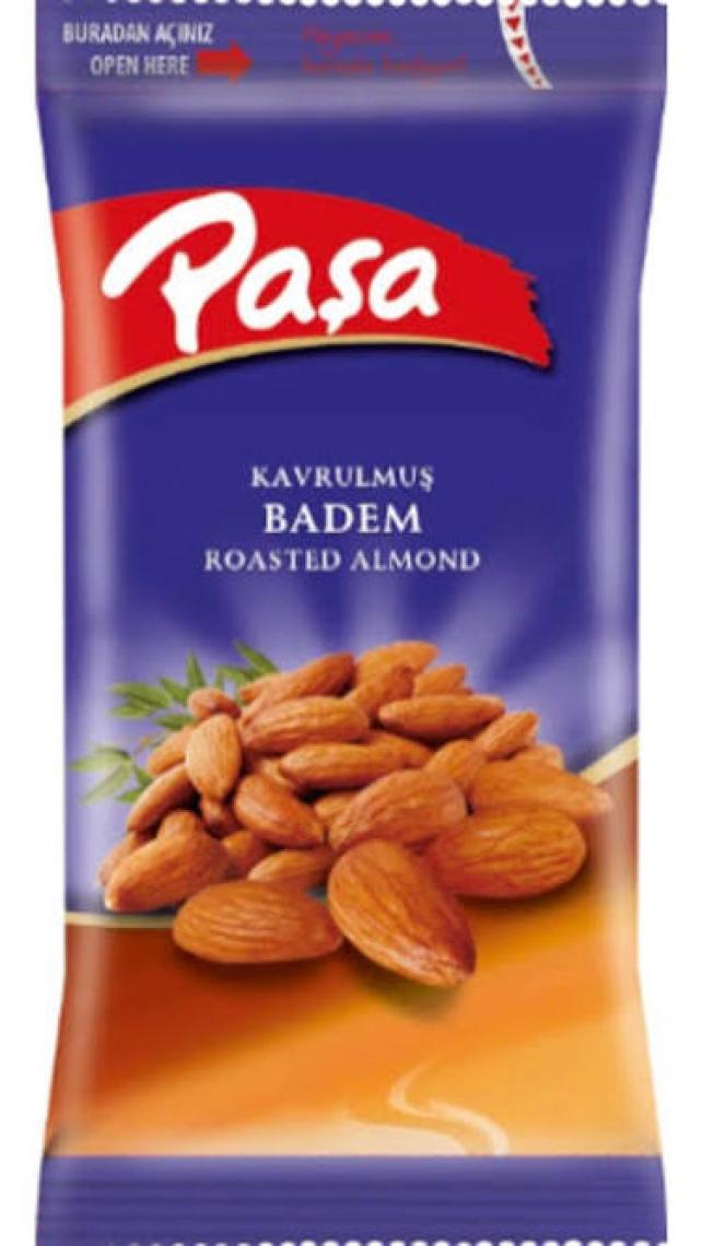 Paşa Kuruyemiş Kavrulmuş Badem İçi 40 gr X 12 Adet (480 gr)