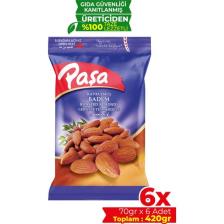 Paşa Kuruyemiş Kavrulmuş Badem İçi 70 gr X 6 Adet (420 gr)