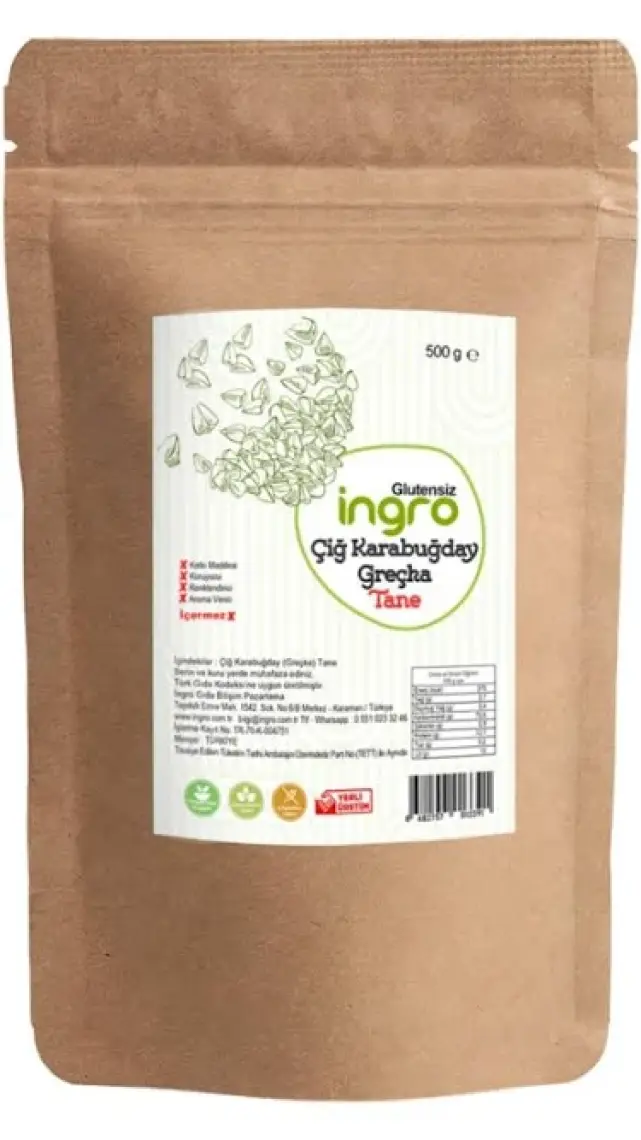 Ingro Glutensiz Çiğ Karabuğday (Greçka) 500 G