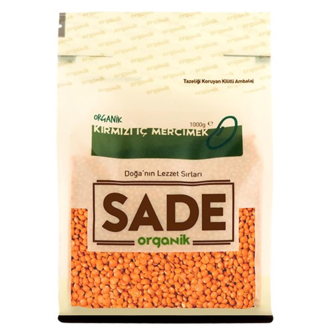 Sade Organik 1 kg Kırmızı Mercimek