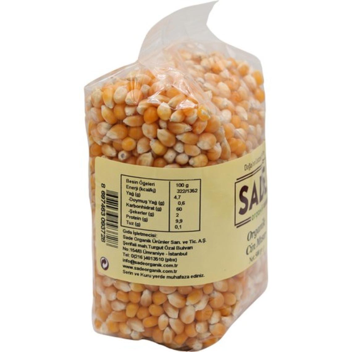 Sade Organik Cin Mısır 2X500 gr