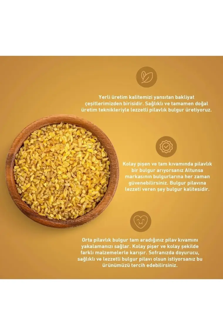 Altunsa Bulgur Orta Pilavlık Yerli 900 gr