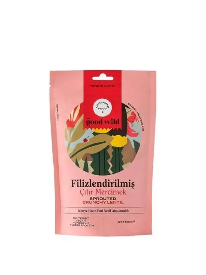 The Good Wild Glütensiz Filizlendirilmiş Çıtır Mercimek 150 G