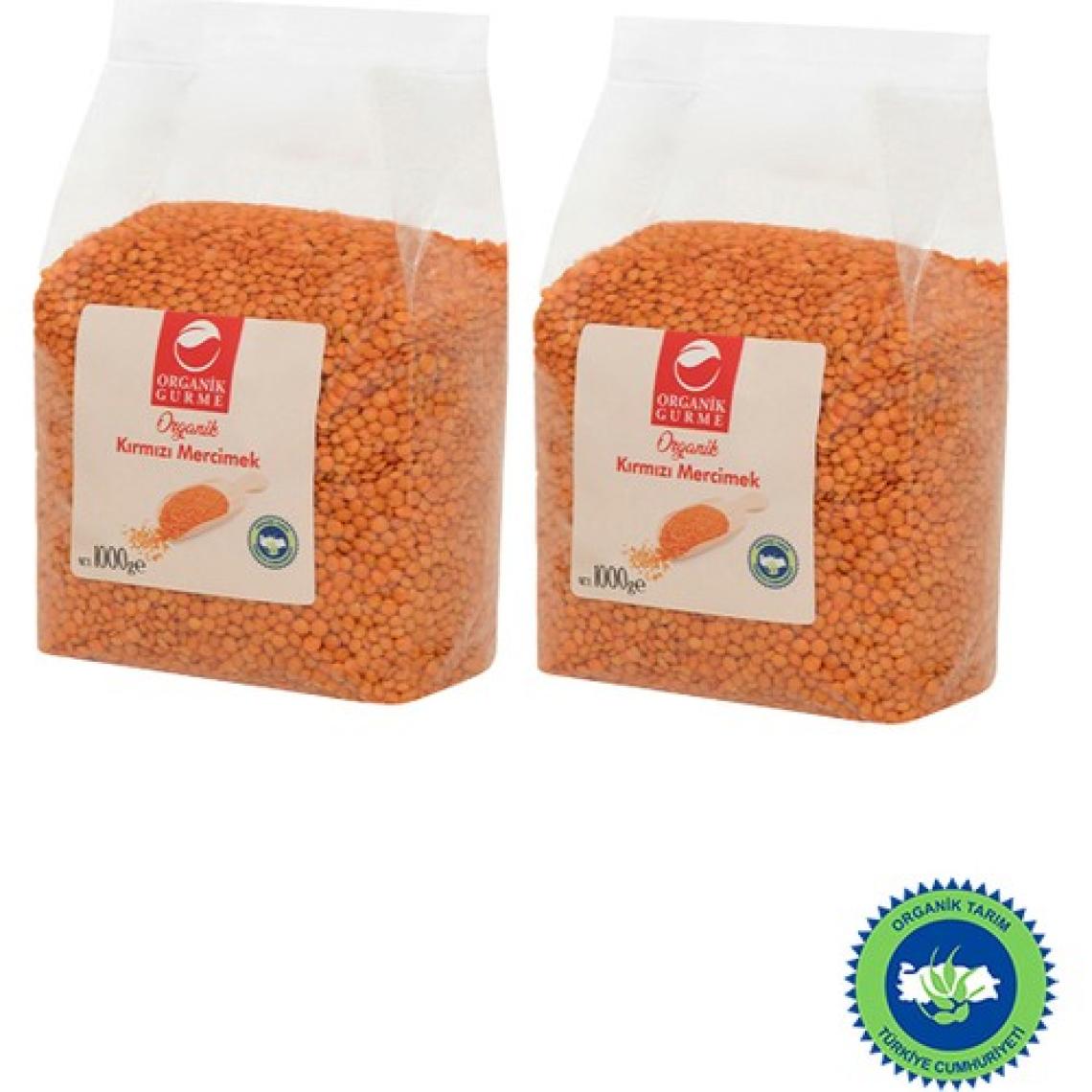 Organik Gurme 2'li Kırmızı Mercimek 1000 gr