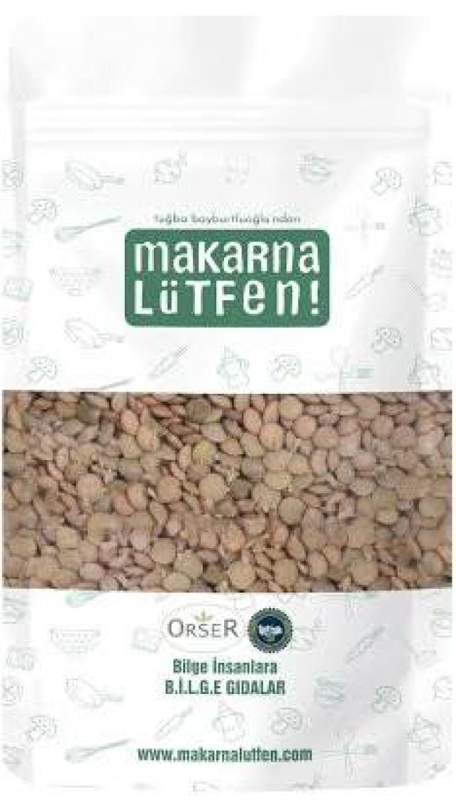 Makarna Lütfen Organik Yeşil Mercimek (250 gram)