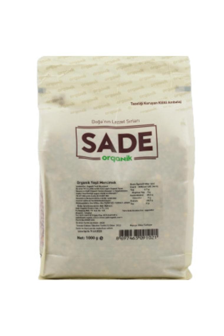 Sade Organik 1 kg Yeşil Mercimek