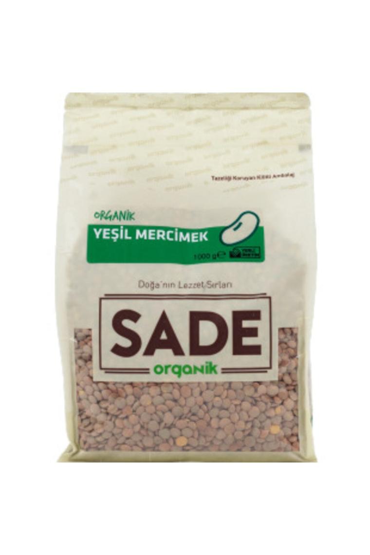 Sade Organik 1 kg Yeşil Mercimek