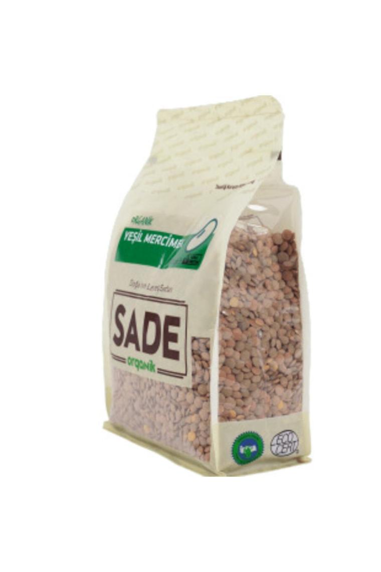 Sade Organik 1 kg Yeşil Mercimek