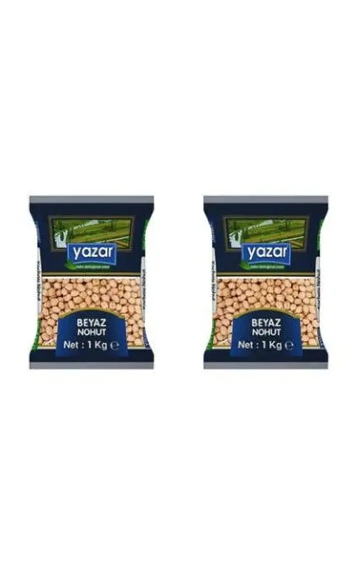 Yazar 12 mm  Beyaz Nohut 1 kg x 2 Paket