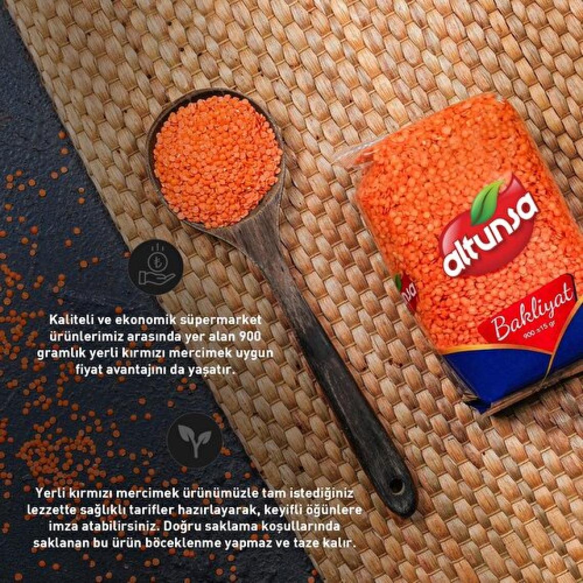 Altunsa Kırmızı Mercimek Yerli 900 gr