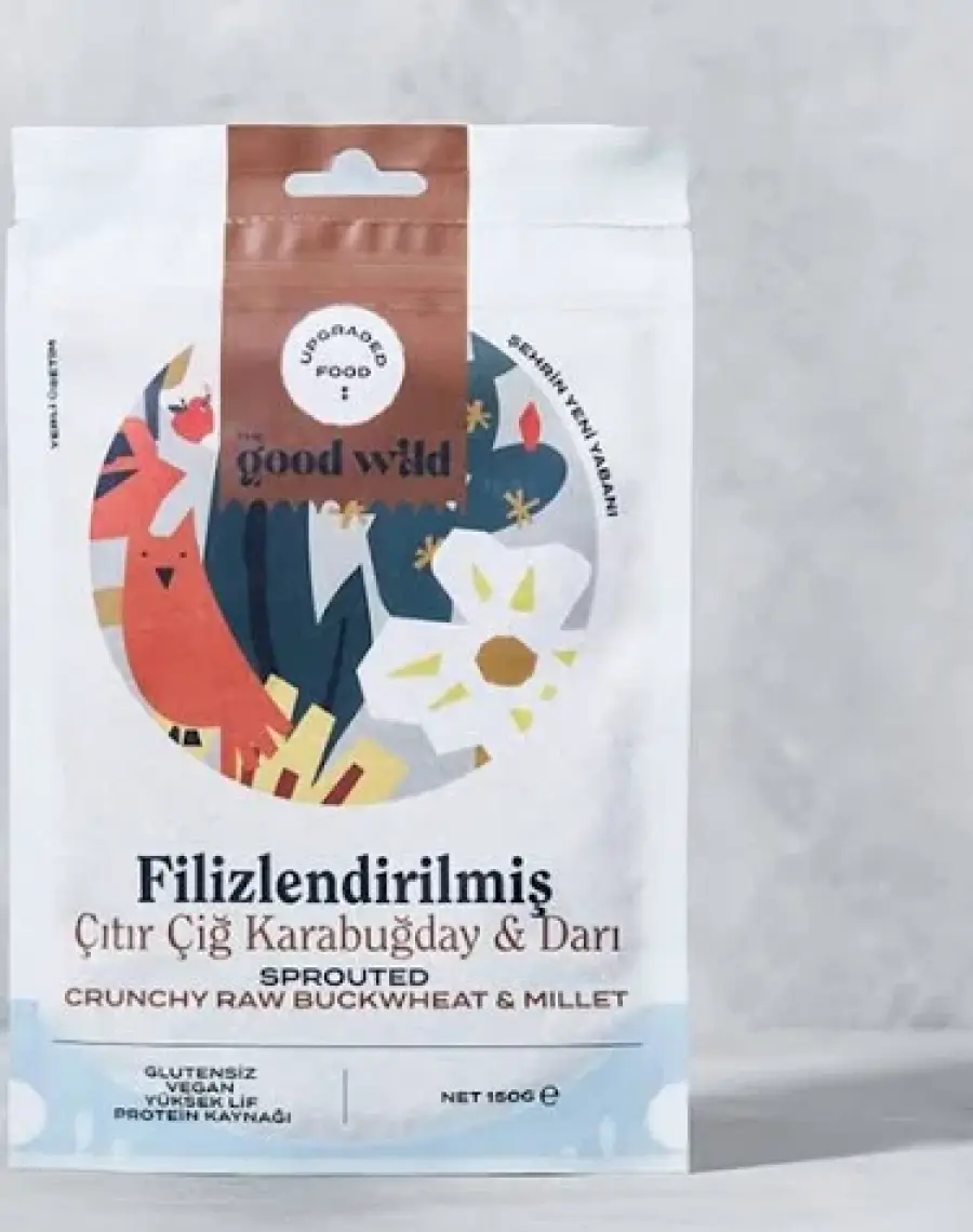 The Good Wild Glütensiz Filizlendirilmiş Çıtır Çiğ Karabuğday & Darı 150 G