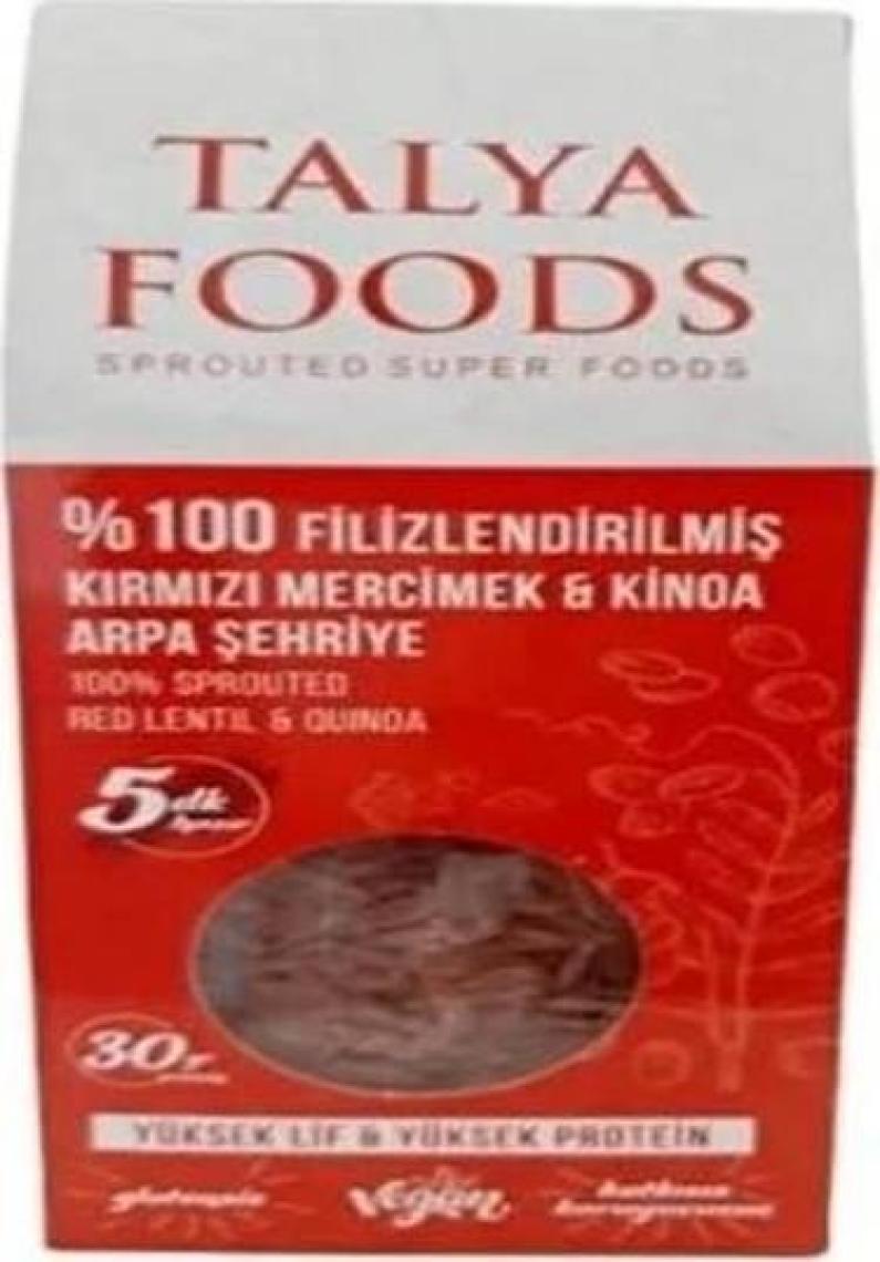 Talya Foods Talya Filizlenmiş Kırmızı Mercimek  Kinoa Şehriye 200 gr