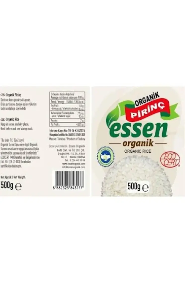 Essen Organik Pirinç 750 gr