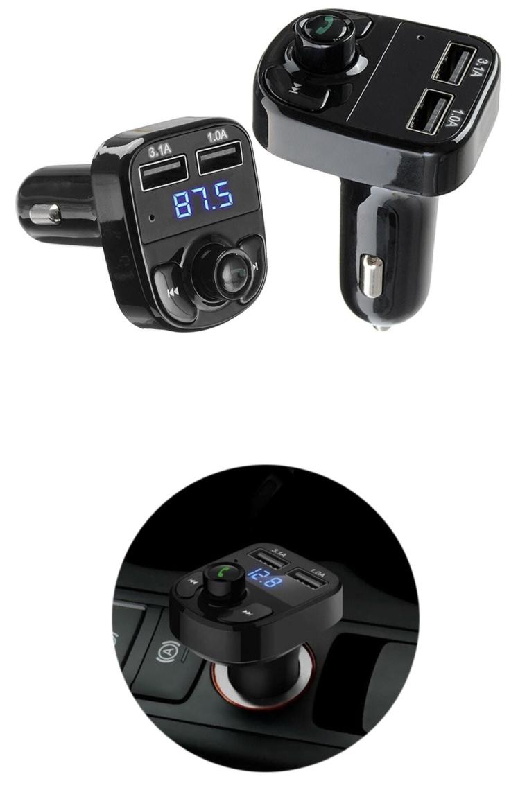 Car X8 Araç Fm Transmitter Bluetooth Usb Mp3 Sd Kart Çakmaklık Girişli Oto Müzik Çalar Kiti