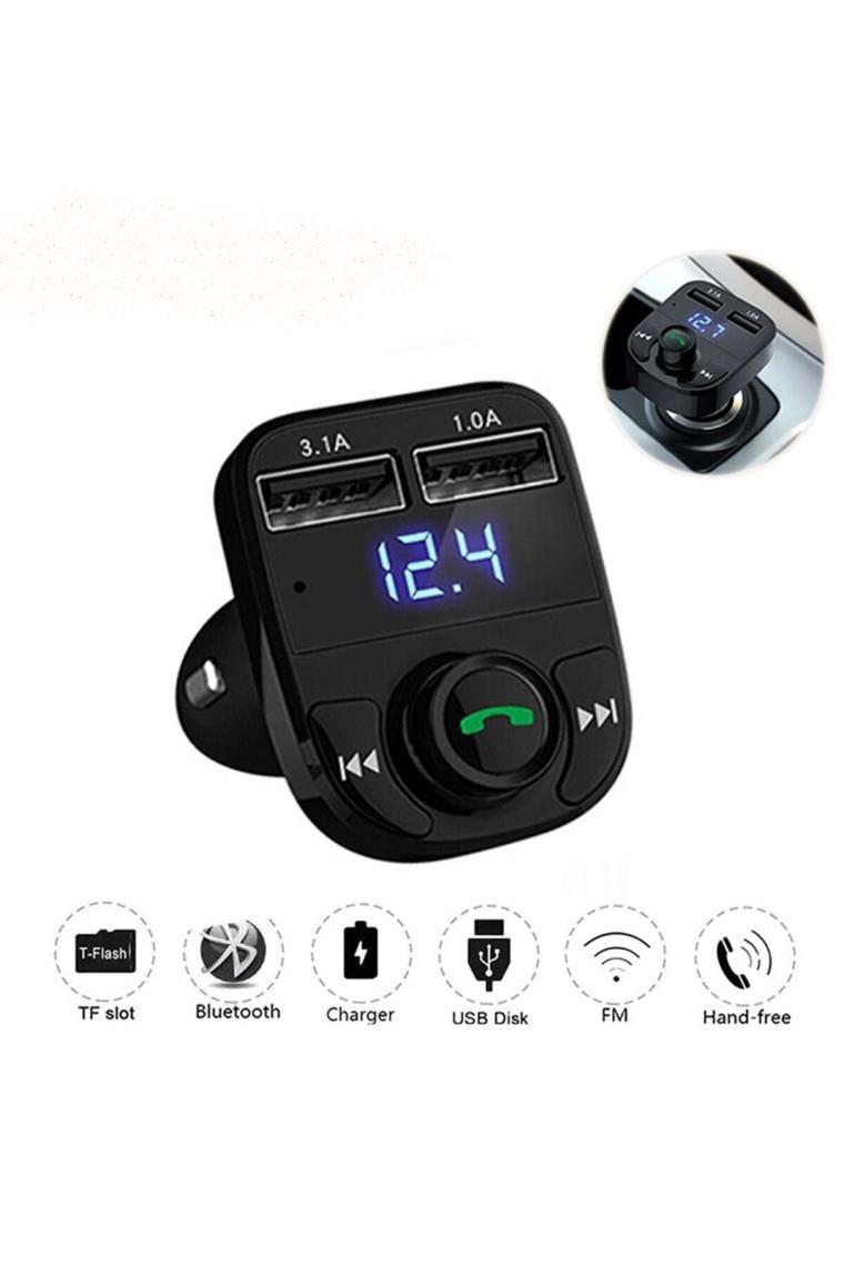Car X8 Araç Fm Transmitter Bluetooth Usb Mp3 Sd Kart Çakmaklık Girişli Oto Müzik Çalar Kiti