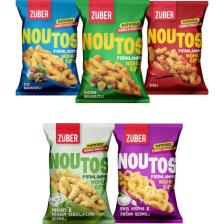 Züber Noutos Katkısız Fırınlanmış Nohut Cipsi 5'li Karışık Paket – Ege Baharatlı, Kajun, Chili, Yoğurtlu Yeşillik, Ekşi Krema & Soğan