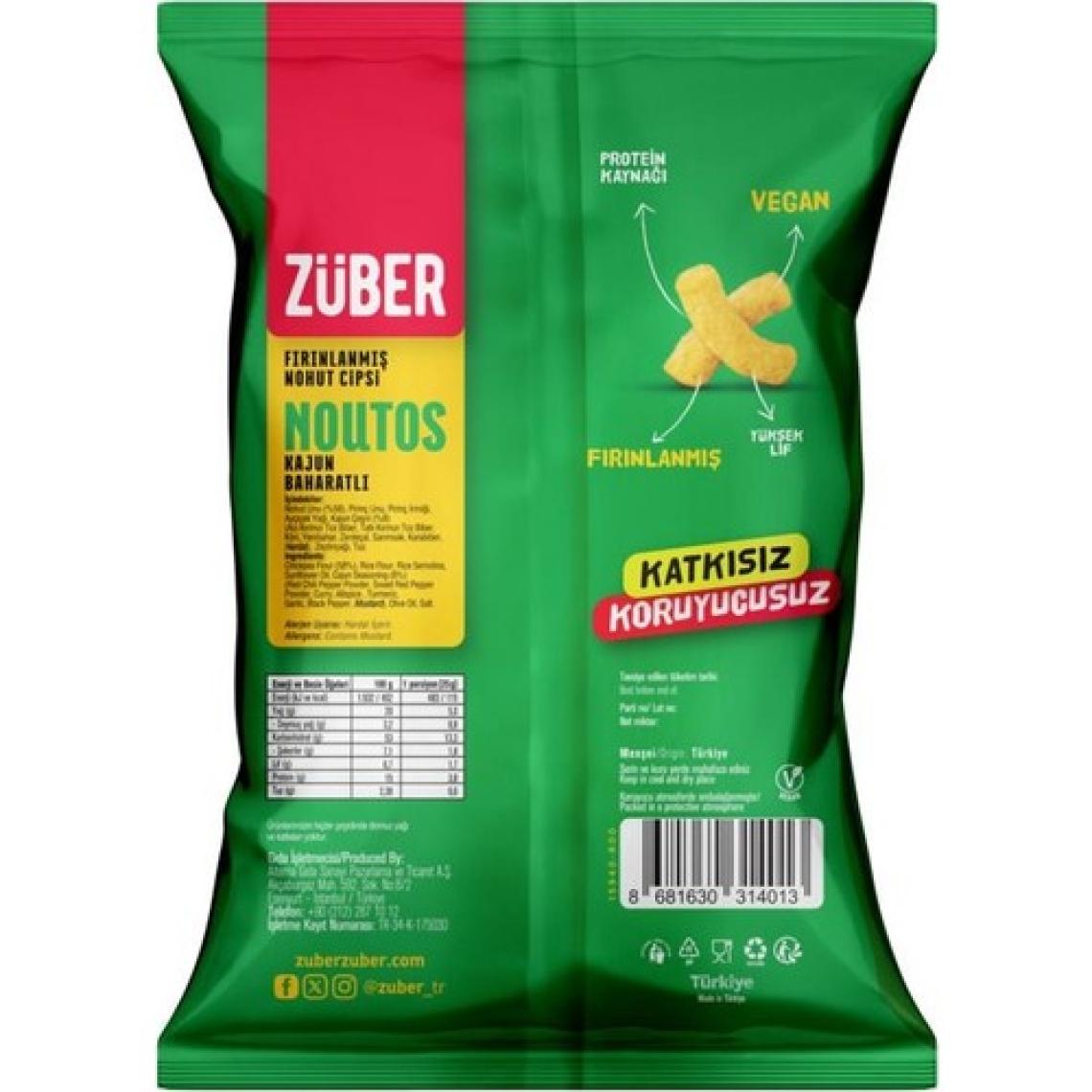 Züber Noutos Katkısız Fırınlanmış Nohut Cipsi 5'li Karışık Paket – Ege Baharatlı, Kajun, Chili, Yoğurtlu Yeşillik, Ekşi Krema & Soğan