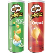 Pringles Sour Cream&Onion + Original 165 gr 2'li