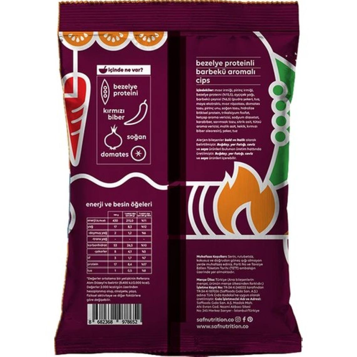 Saf Nutrition Barbekü Aromalı Protein Cips 50 gr x 4